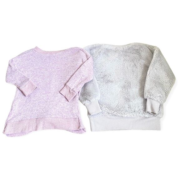 Girls Size 4 4T Unicorn Sweatshirt Sequins Pink Sweater Lot of 2 Winter Clothes - Picture 2 of 11